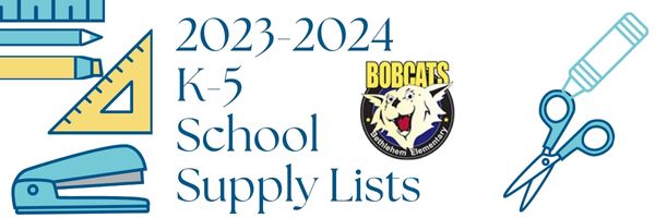  School Supply List